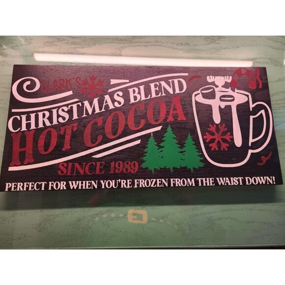 Clarks Christmas Blend Hot Cocoa Sign Since 1989 Handmade Woodwork - Picture 1 of 3